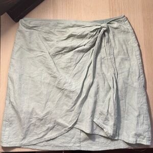 LoveRiche Sage Green Wrap Skirt